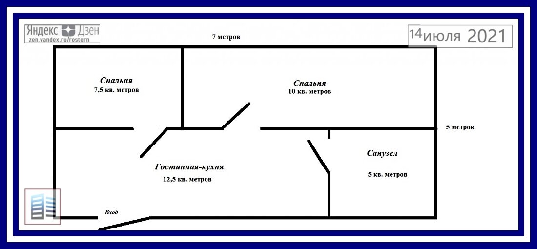 план дома за 500 т.р. источник фото:zen.yandex.ru/rostern