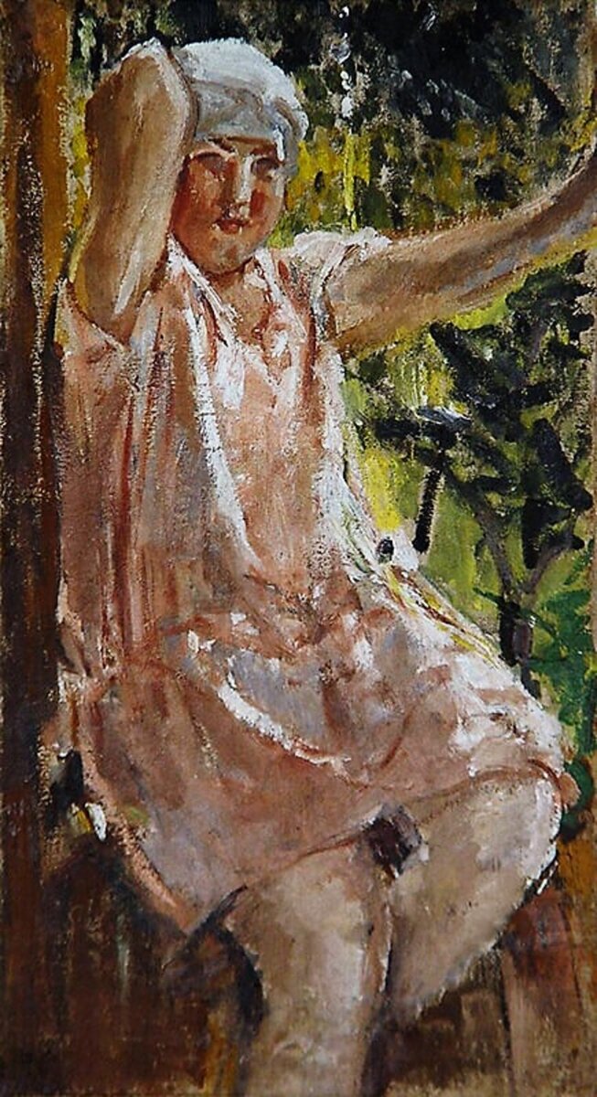 Шемякин М. Ф., «Девочка в розовом», 1924, холст, масло, Нижнетагильский Муниципальный Музей Изобразительных Искусств