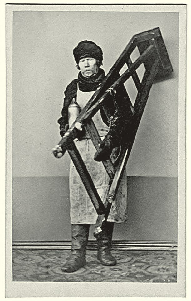 Московский фонарщик в начале 20 века. Фото отсюда: https://myslo.ru