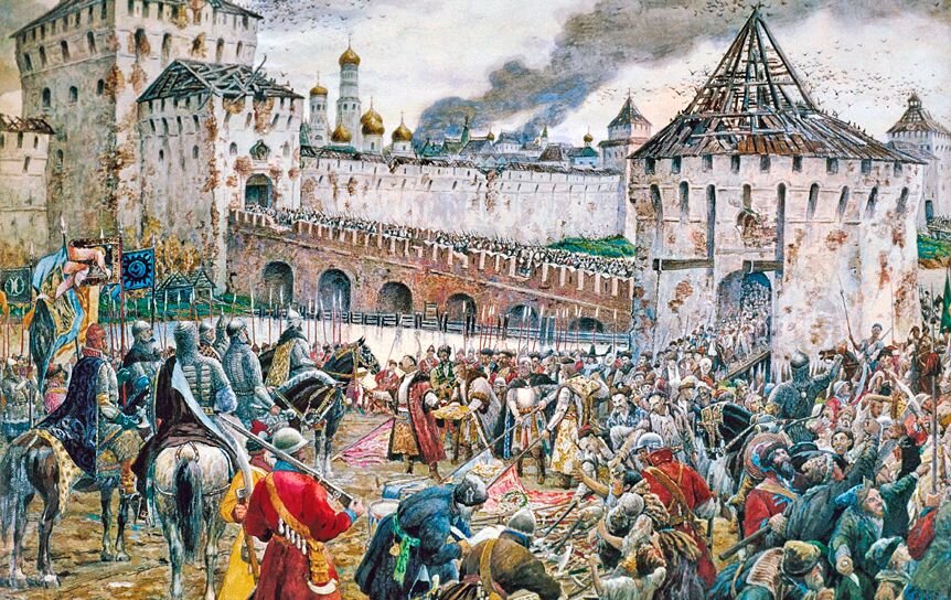 Изгнание польских интервентов из Московского Кремля в 1612 году. Худ. Э.Э. Лисснер / ru.wikipedia.org 