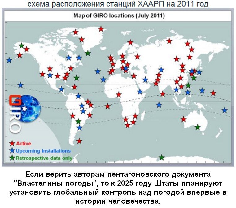 Установок, подобных HAARP – десятки. Показываю некоторые из них