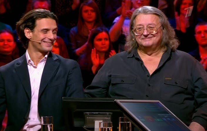 Градский с сыном Даниилом. Кадр шоу «Голос»