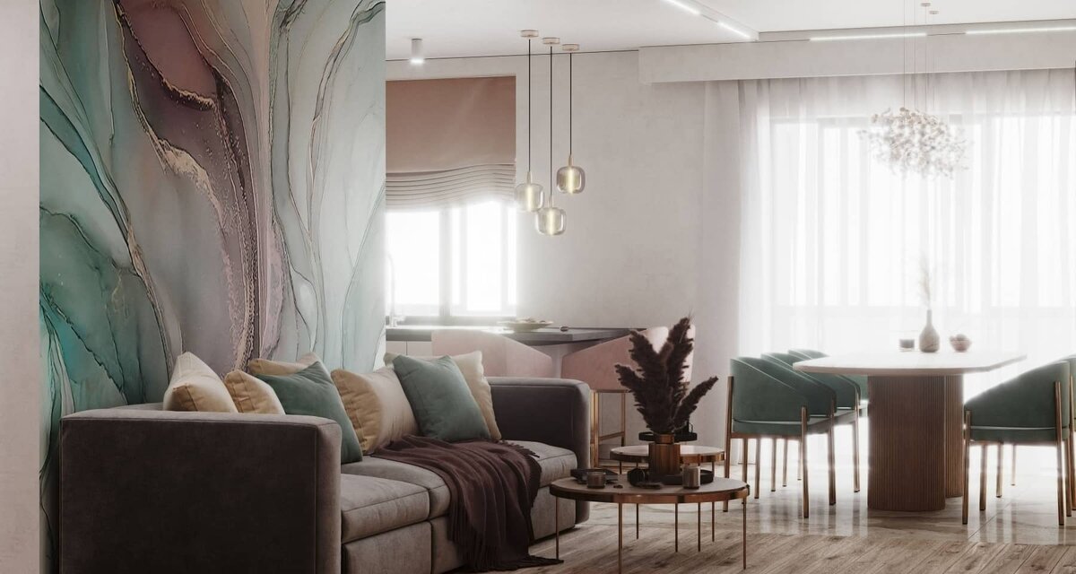 Интерьер современной квартиры 220 кв. м на Мичуринском проспекте