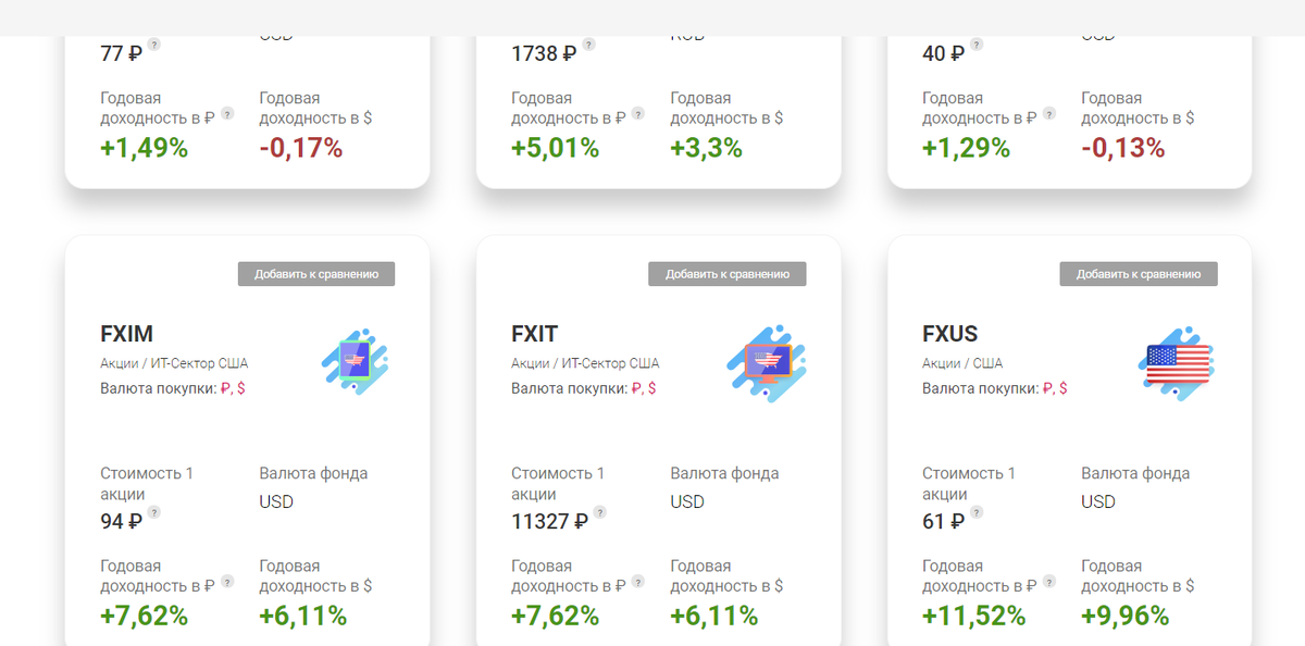 Фонды от FinEx. https://finex-etf.ru/products