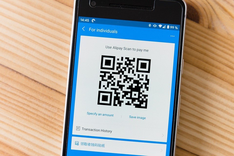 Вот так QR-код выглядит в углу квитанции