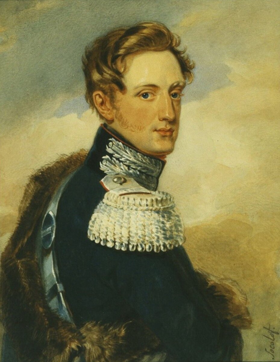 П.Ф Соколов «Портрет великого князя Николая Павловича», 1820 г.