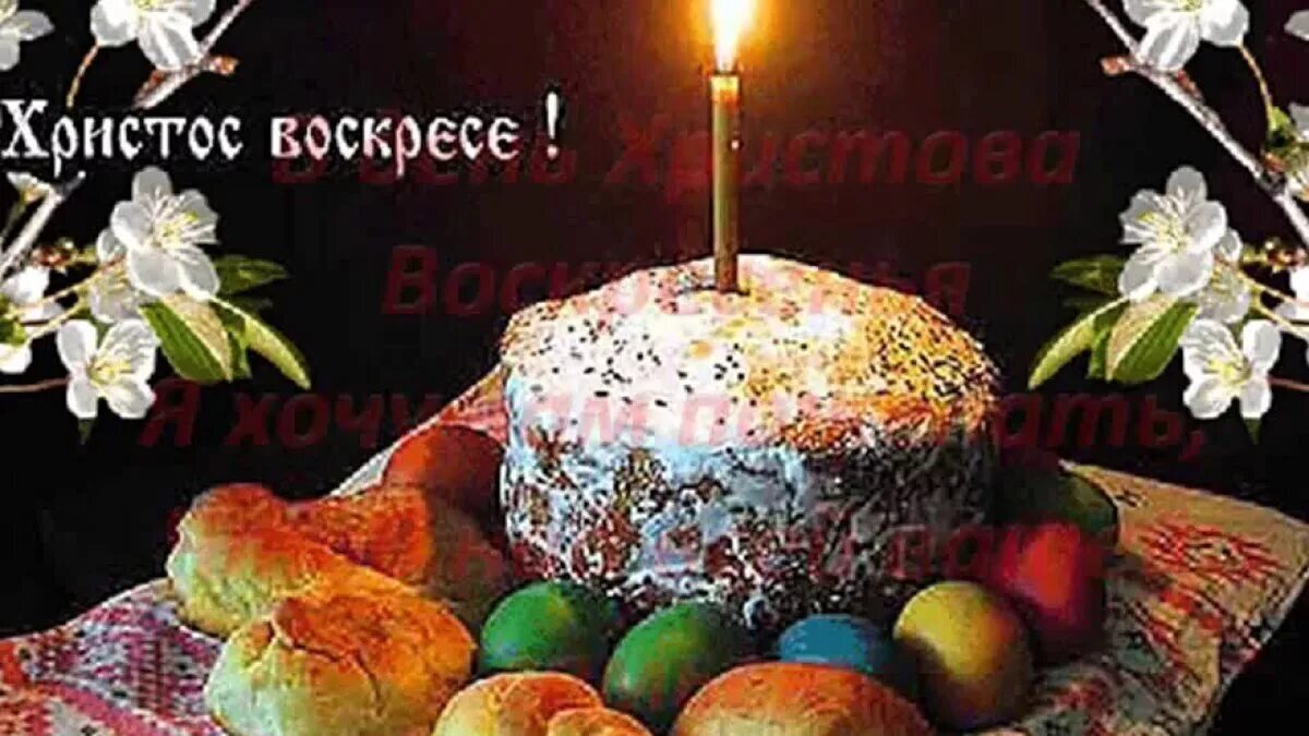 Счастливой Пасхи! В это замечательное воскресенье я желаю вам всего самого лучшего, большого счастья и успехов. Пусть Господь благословит вас и вашу семью, и пусть успех преследует вас везде и во всем! Пусть в этот святой день все люди на земле будут братьями друг другу. Христос воскрес!