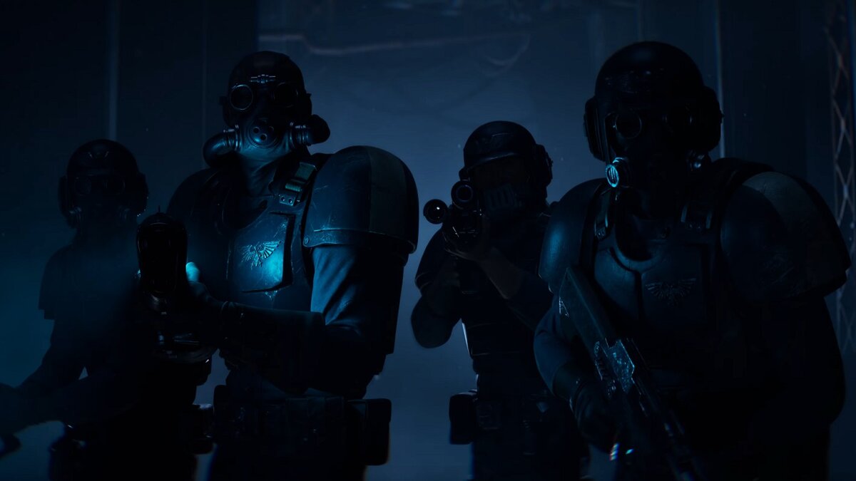 Первые кадры из анонса игры показывают нам бравый отряд гвардейцев, идущий по нижним уровням мира-улья.