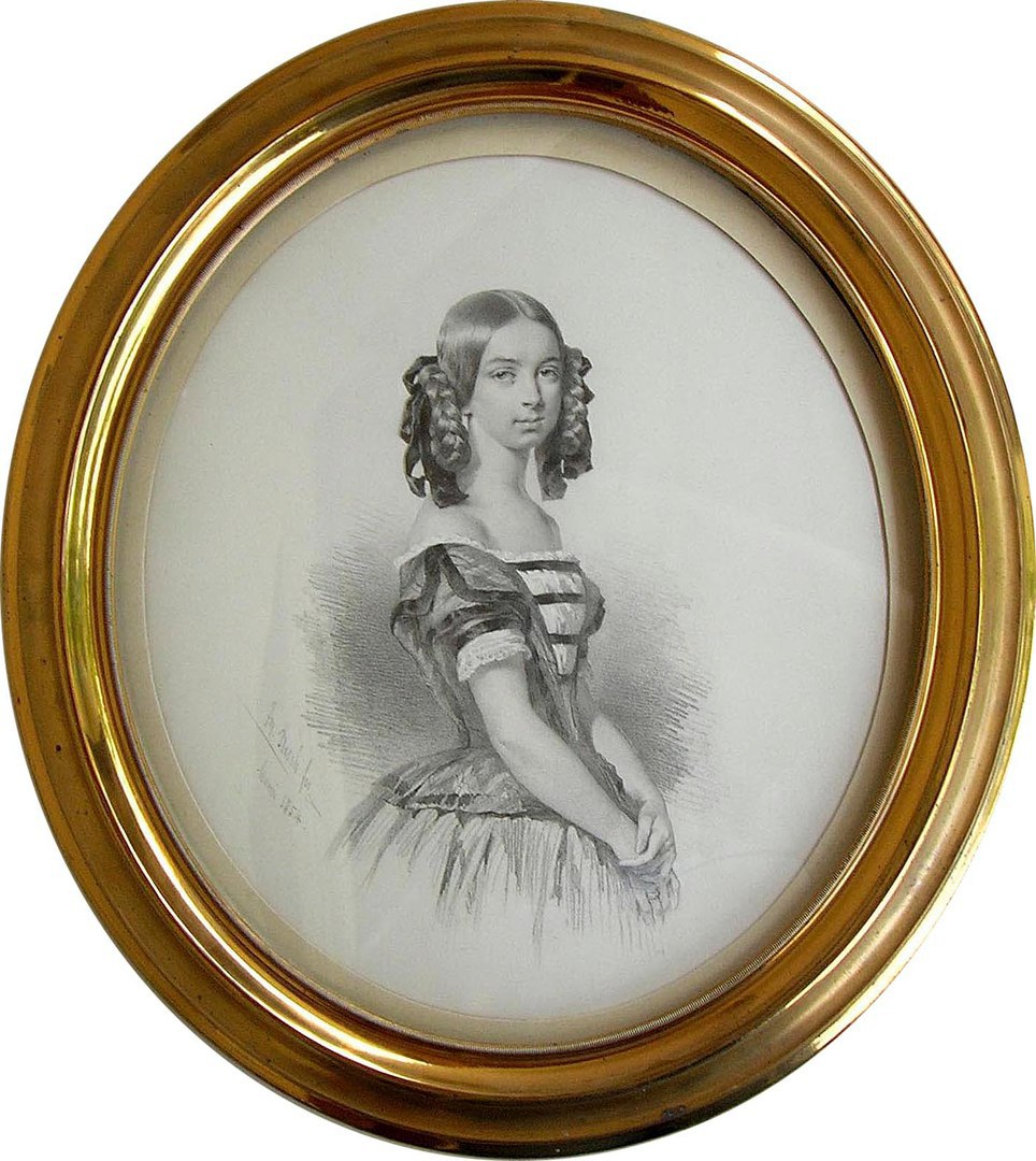 Детский, светский портрет М. Ф. Тютчевой