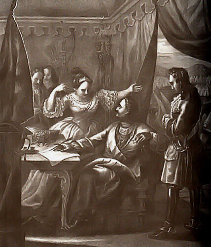 Петр I и Марта Скавронская в доме Меншикова