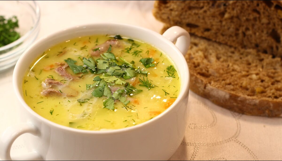 Суп куриный с плавленным сыром рецепт с фото