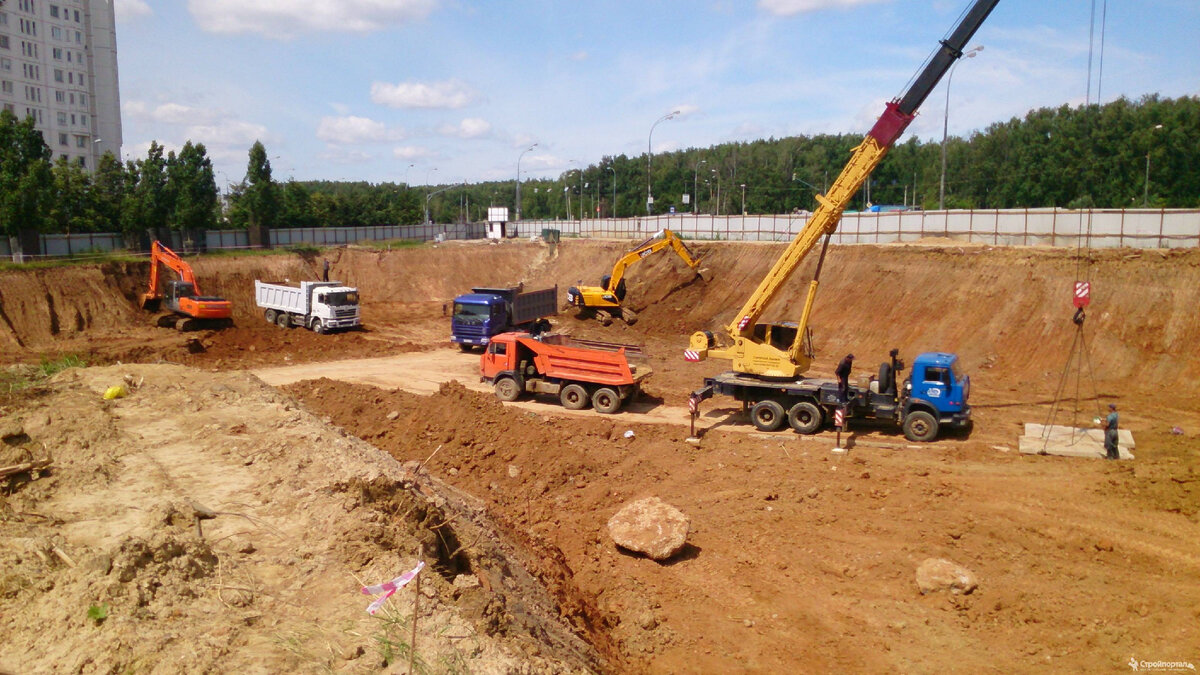 Вырытый в ходе изъятия грунта котлован заполнили водой и запустили туда карпов для воспроизводства