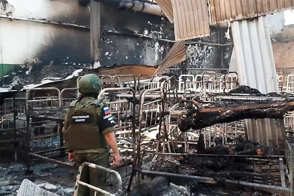     СИЗО в Еленовке после первого удара ВСУ. Фото: Вадим Белозерцев/ТАСС