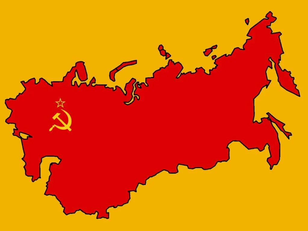 Карта советского союза контур