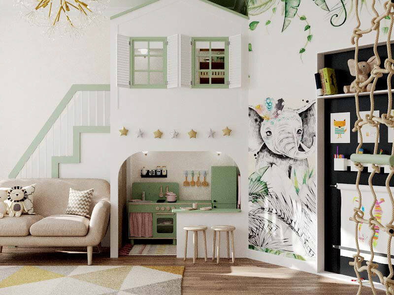 Игровой детский домик с кухней фото 2