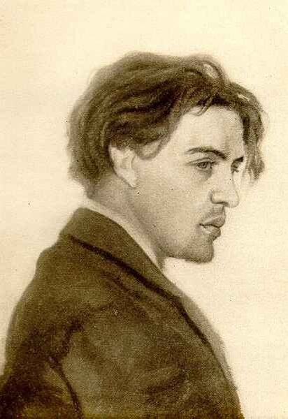 Антону Чехову  24 года.   Картина его брата Николая Чехова http://chehov-lit.ru/chehov/family/fotografii.htm