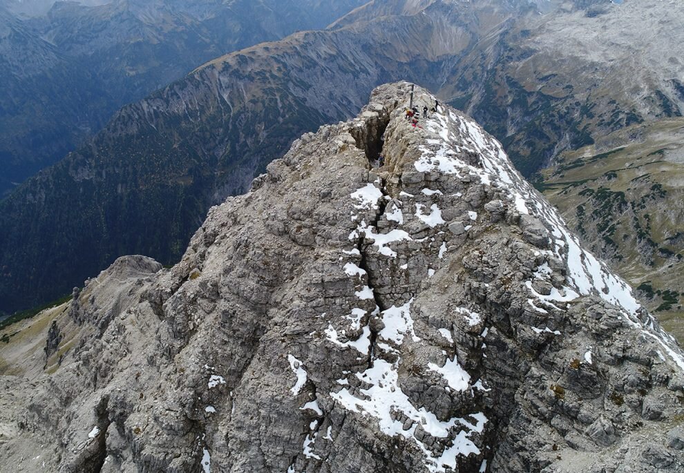 Зияющая трещина в верхней части горы Хохфогель. © TU München, GFZ