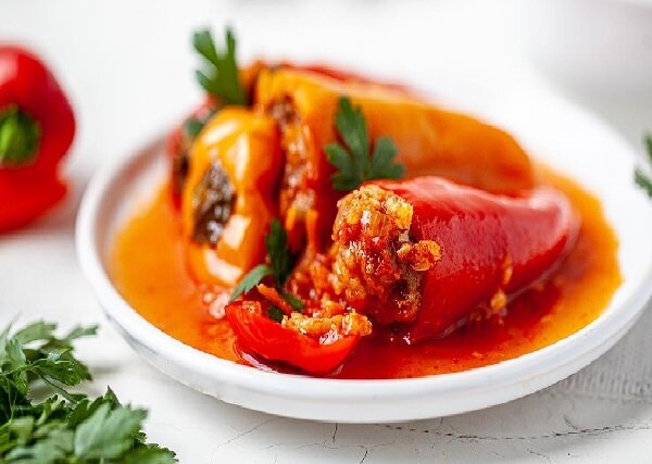 Перец, фаршированный мясом – пошаговый рецепт приготовления с фото