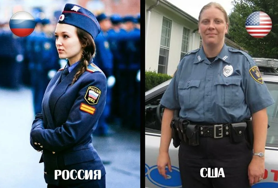 Фото сравнение россии и сша сравнение