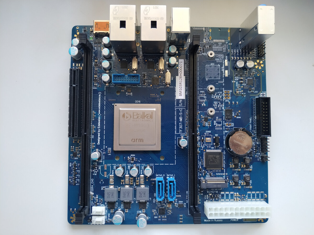 Плата Эдельвейс TF-307 с процессором Байкал-М.