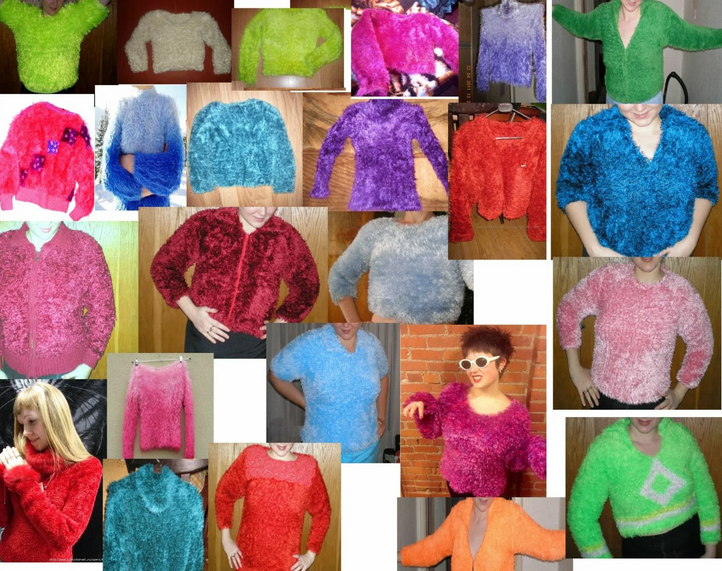 Свитеры-травка из 90х. Скрин https://www.u-mama.ru/forum/women/fashion/688398/3.html