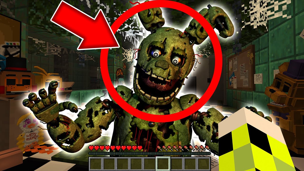 Я НАШЕЛ СПРИНГТРАПА В МАЙНКРАФТ FNF SPRINGTRAP MINECRAFT ФНФ FIVE NIGHTS AT  FREDDY’S 3 ФНАФ