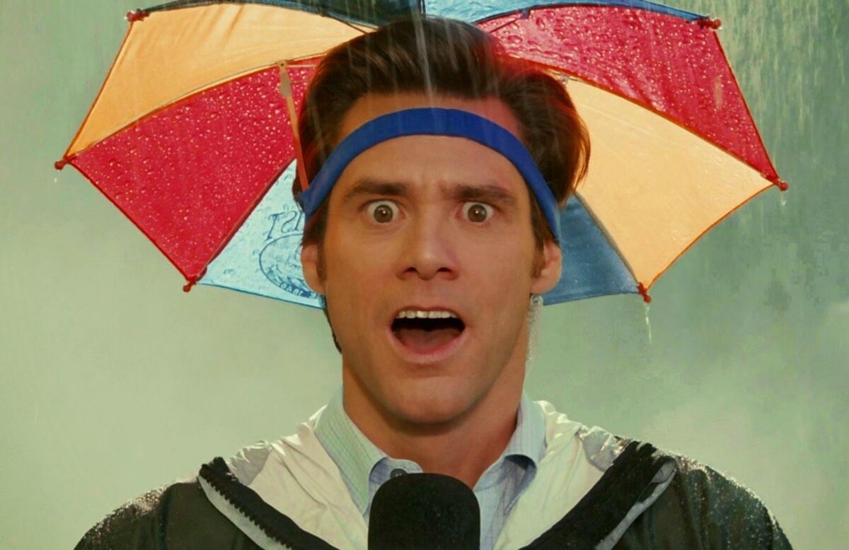 Джим Керри на кадре из фильма «Брюс всемогущий»/Universal Pictures