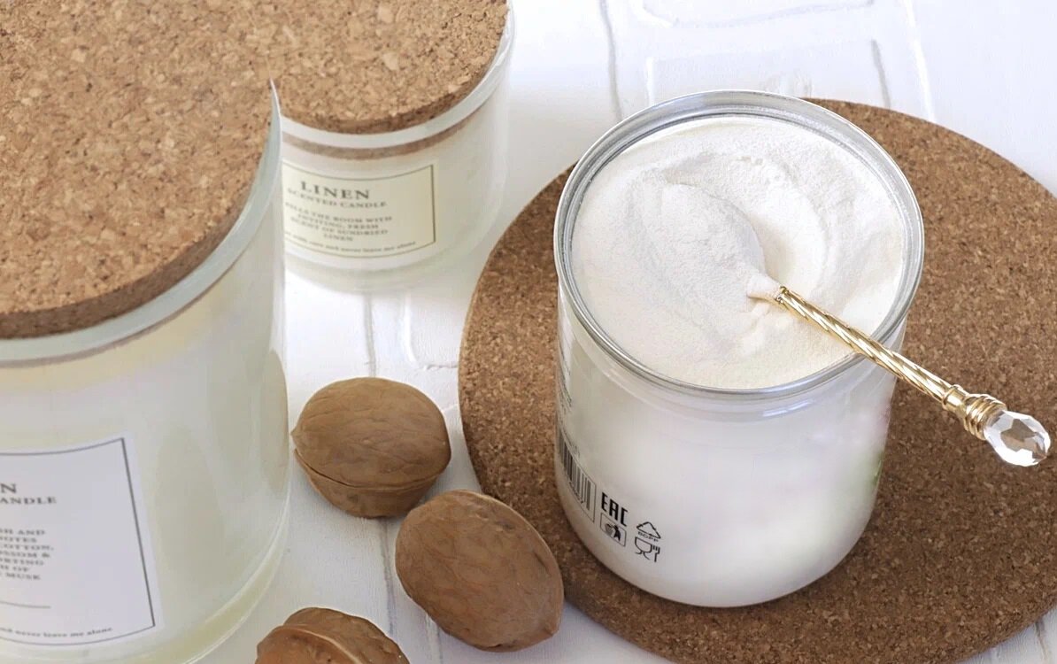 В порошке коллаген просто добавляю в напитки