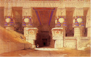 Египетский храм. Худ.Д.Робертс
