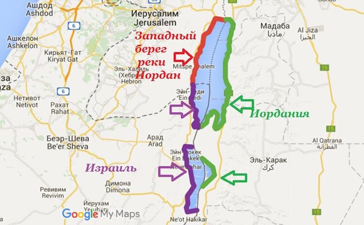 Где находится мертвое озеро на карте