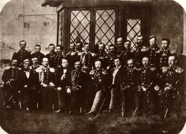 Писатель И.А. Гончаров среди офицеров фрегата «Паллада», 1852 год