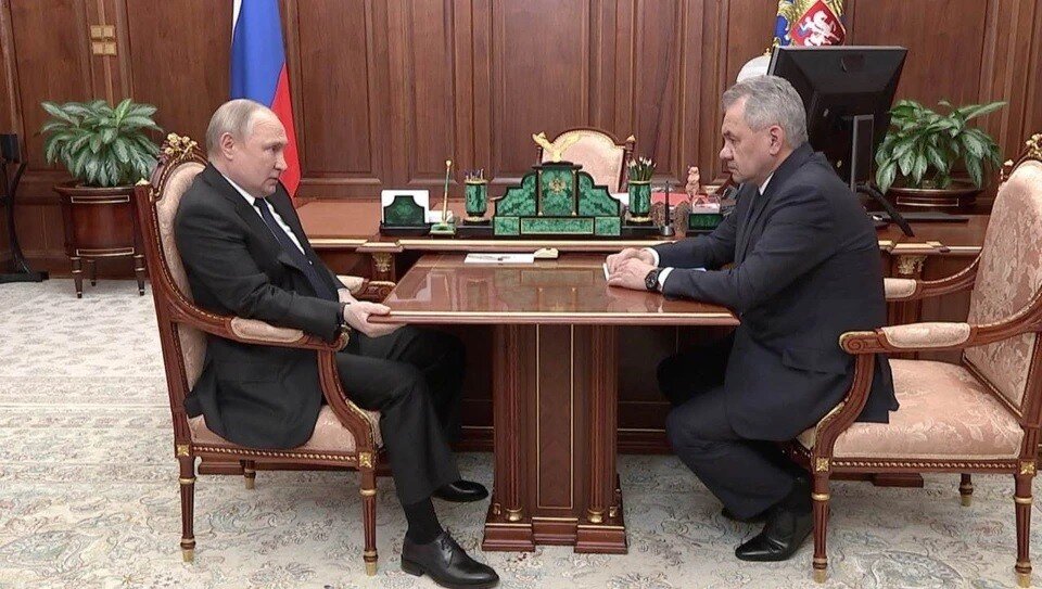     Владимир Путин и Сергей Шойгу. Фото: пресс-служба Кремля