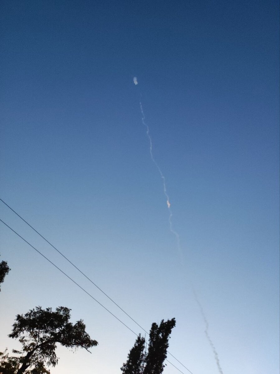 След от ракеты ПВО