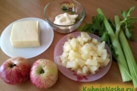 Салат с курицей, ананасами и орехами, пошаговый рецепт на ккал, фото, ингредиенты - ярослава
