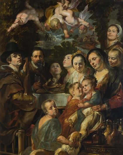    Якоб Йорданс. Автопортрет с родителями, братьями и сёстрами. 1615