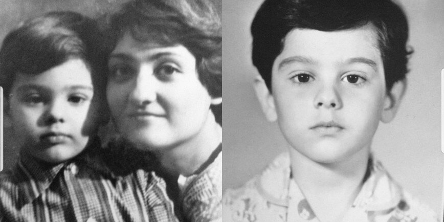 Маленький Антоша с мамой Еленой Михайловной 