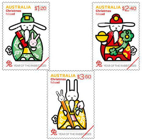 Традиционно, почтовые службы мира выпускают по два или три набора марок: Новый год (светская марка), Рождество (религиозная марка), Лунный Новый год.