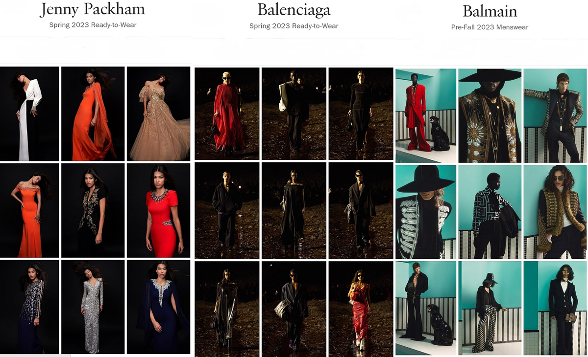 Фото из VOGUE Runway, коллаж автора