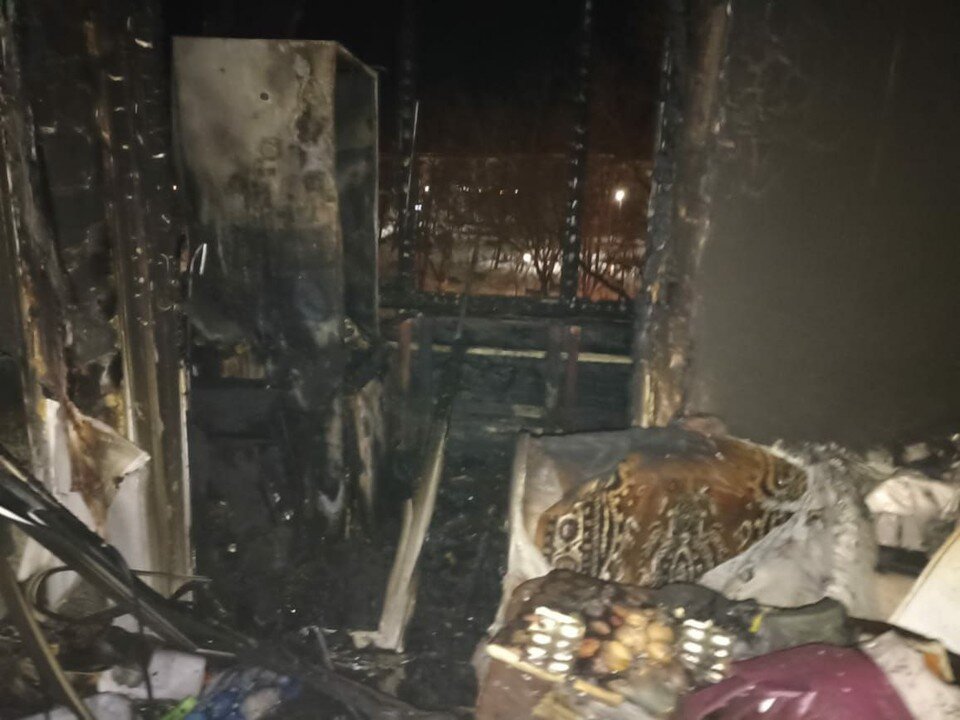     Квартира выгорела дотла.  Министерство ГОЧС Приморского края