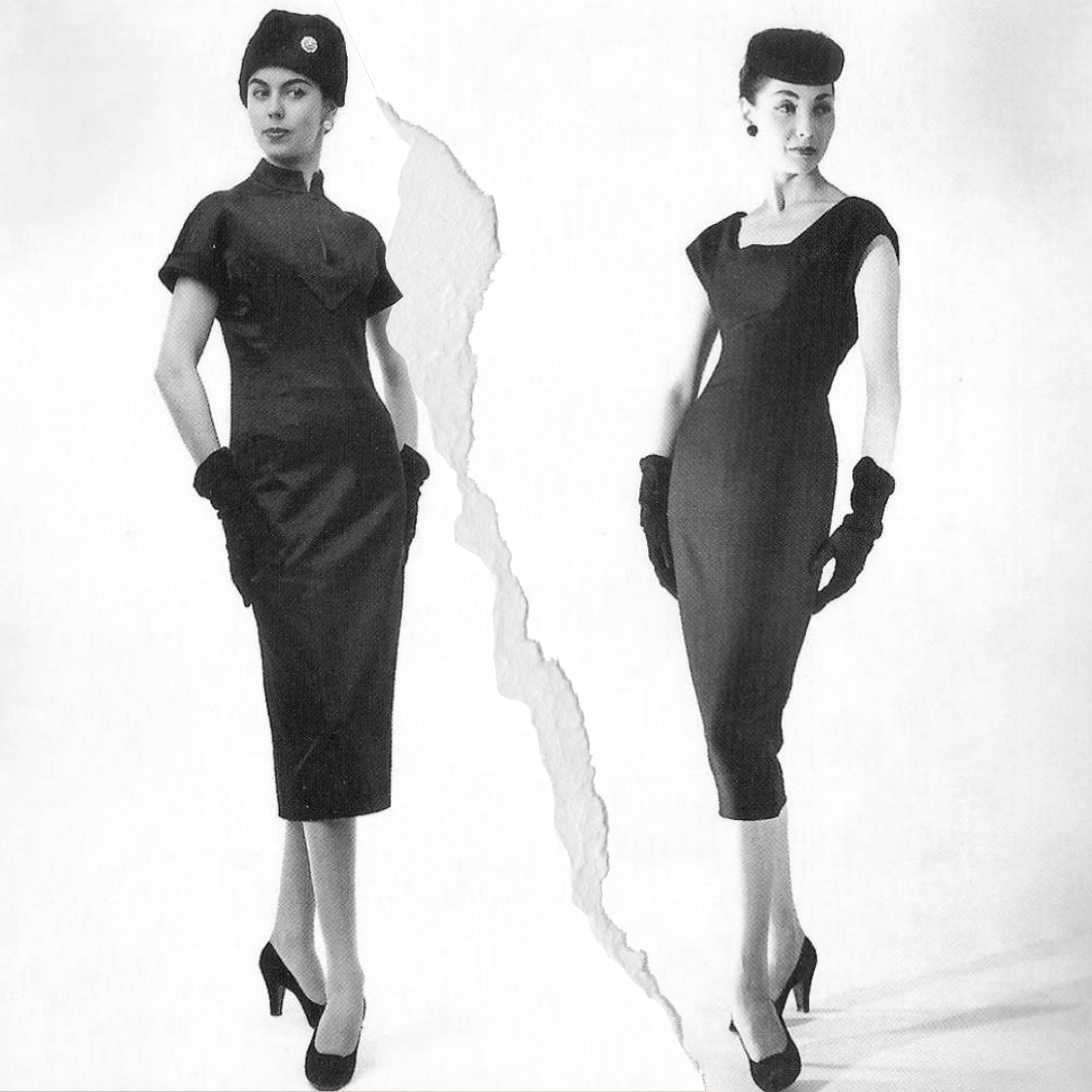 Приталенное платье силуэта «Н», Кристиан Диор, 