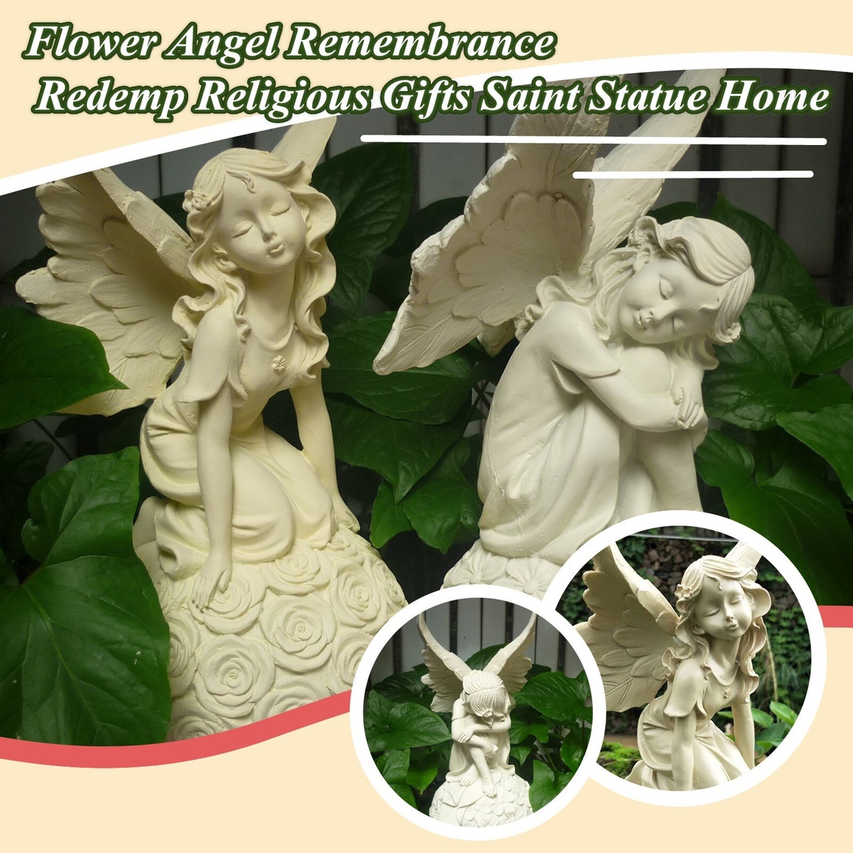 Скульптура ангела в саду