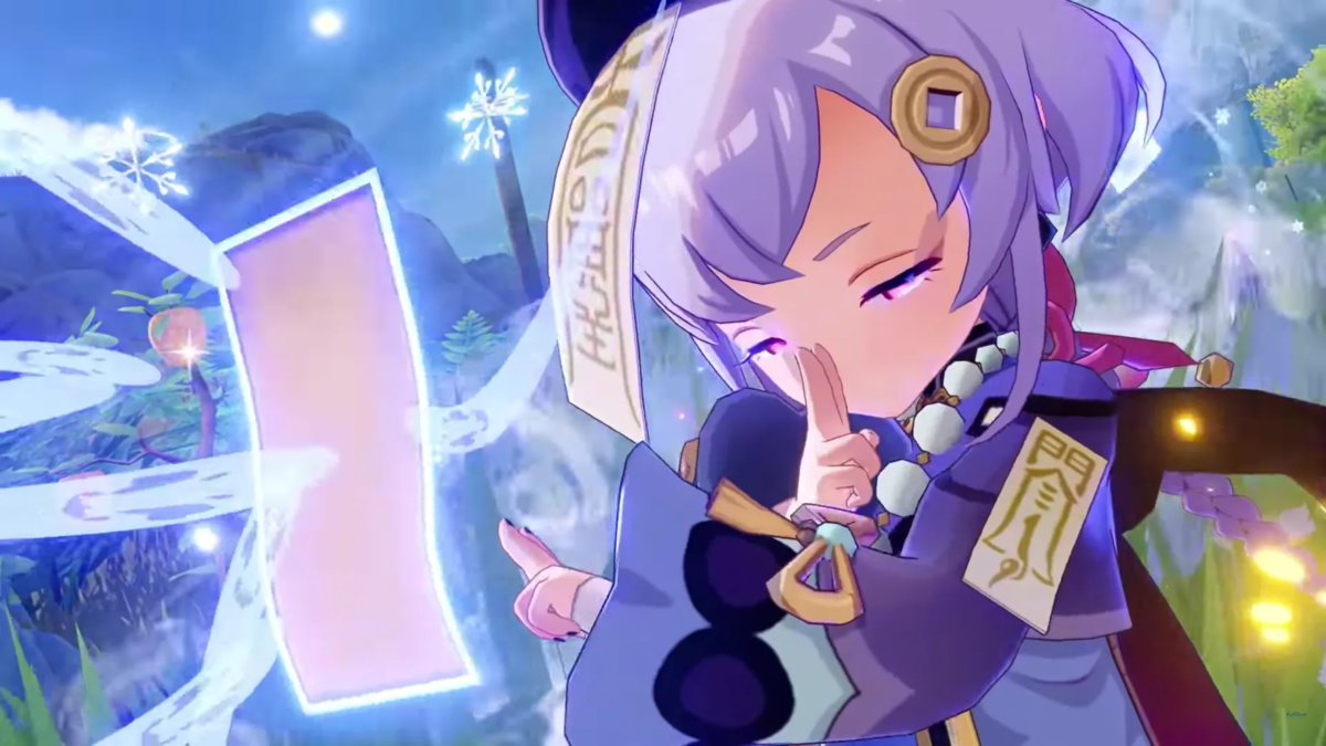 Ци ци геншин импакт. Выпедине героев геншин импакт. Ци ци скрины. Чи чи геншин импакт. Qiqi геншин.