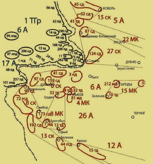 Расстановка сил 22 июня 1941 карта