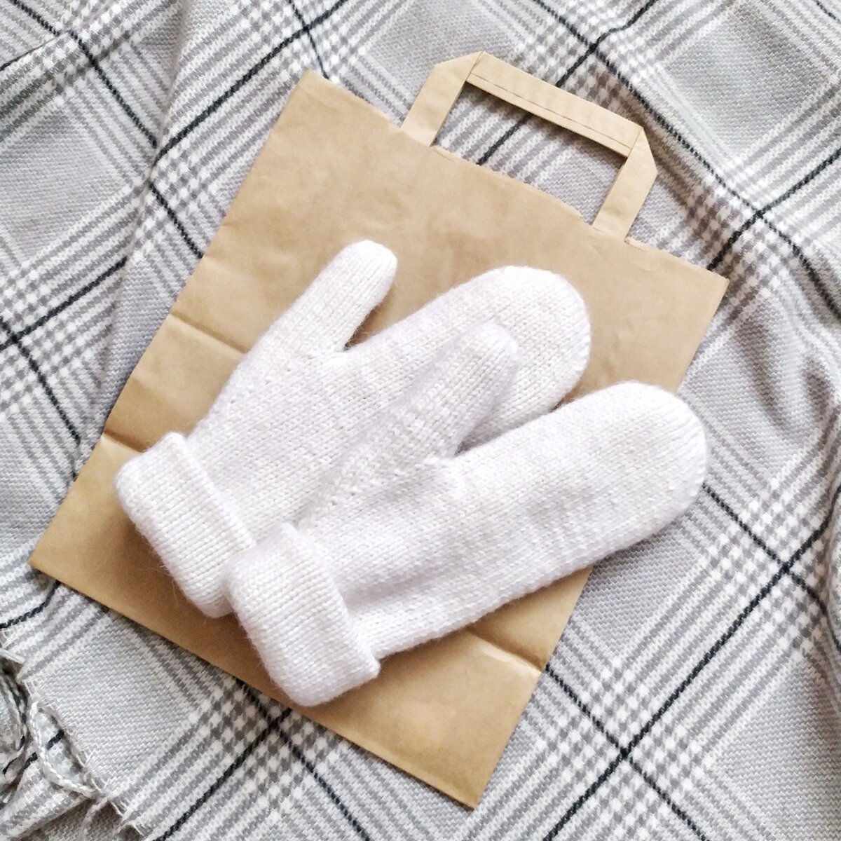 Двухслойные альпаковые варежки, которые я связала на заказ на Etsy