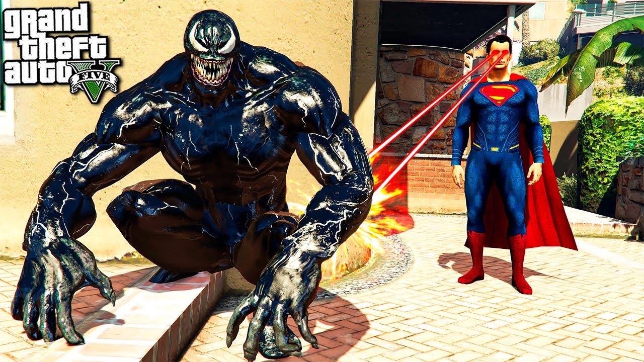 СУПЕРМЕН ПРОТИВ ВЕНОМА В ГТА 5 МОДЫ! VENOM VS SUPERMAN ОБЗОР МОДА В GTA 5!  ВИДЕО ГТА ИГРЫ MODS