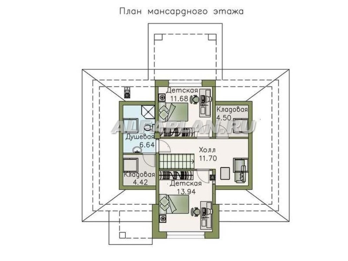 Планировка дома по проекту "Простоквашино" 328А
