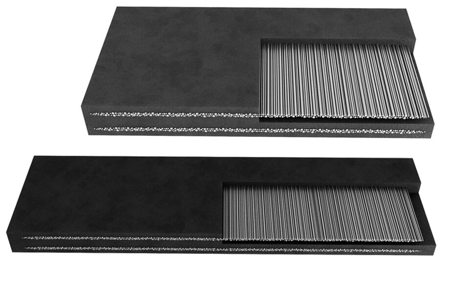 Техпластины для отвала армированные тросом (в разрезе)