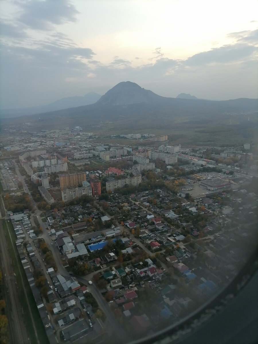 На подлете к аэропорту в Минеральных Водах 