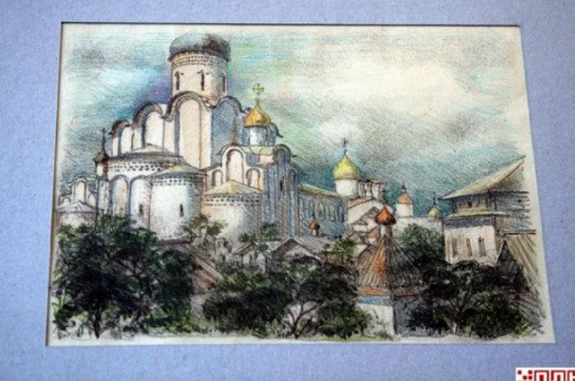 Рис. Ю. П. Спегальского из серии "По Пскову XVII века"