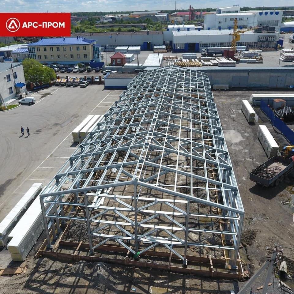 Монтаж ангара из металлоконструкций ЛСТК